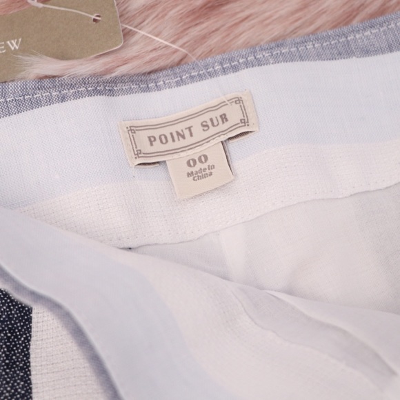 J Crew Point Sur Linen Striped Shorts 00 - Picture 5 of 7